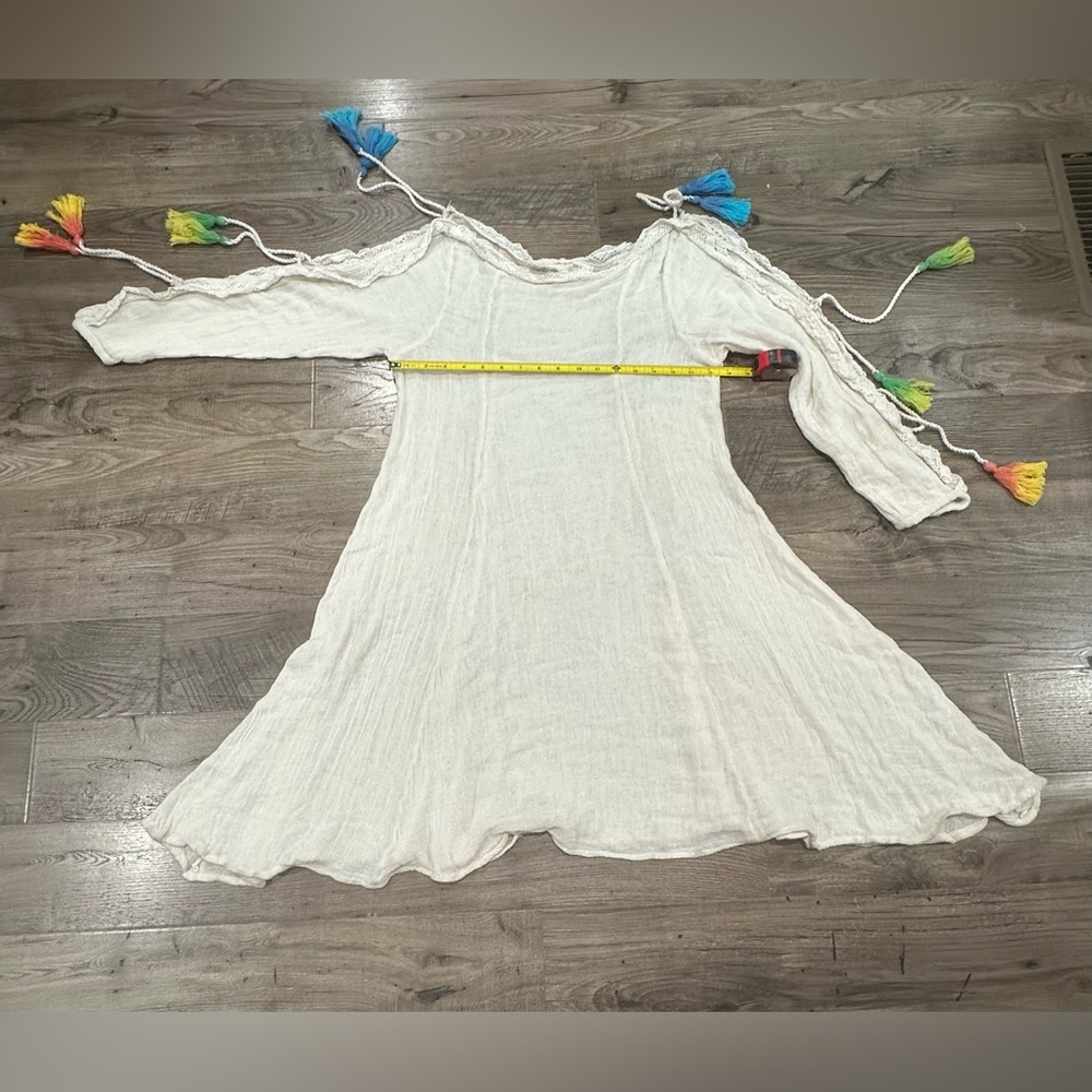Jen’s Pirate Booty Boho Tassel Dress XS – 100% Cotton – Made in Mexico - Picture 3 of 14